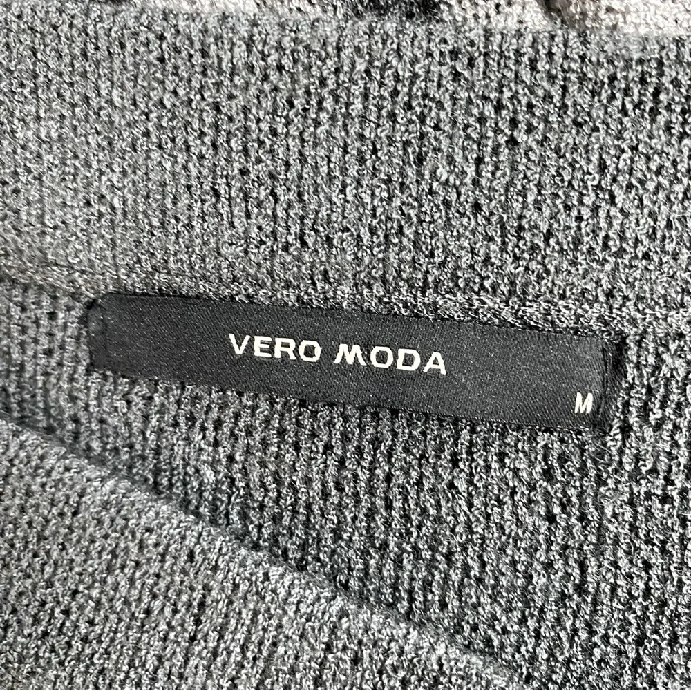 Vero Moda Grey Striped Knit Midi Skirt M Boho Fairycore Whimsigoth - Picture 3 of 14